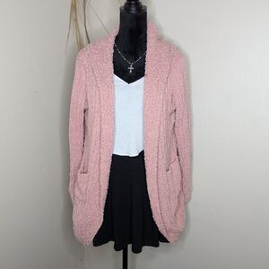 No Boundaries Pink Fluffy Cardigan